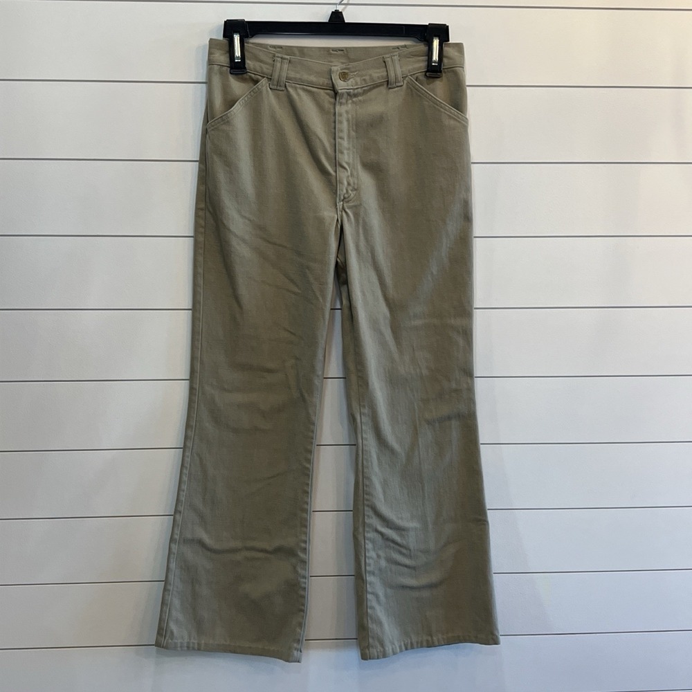 Vintage Lee Set Jeans Pants Bell Bottom Wide Leg Moleskin Brushed Hippie 31x29
